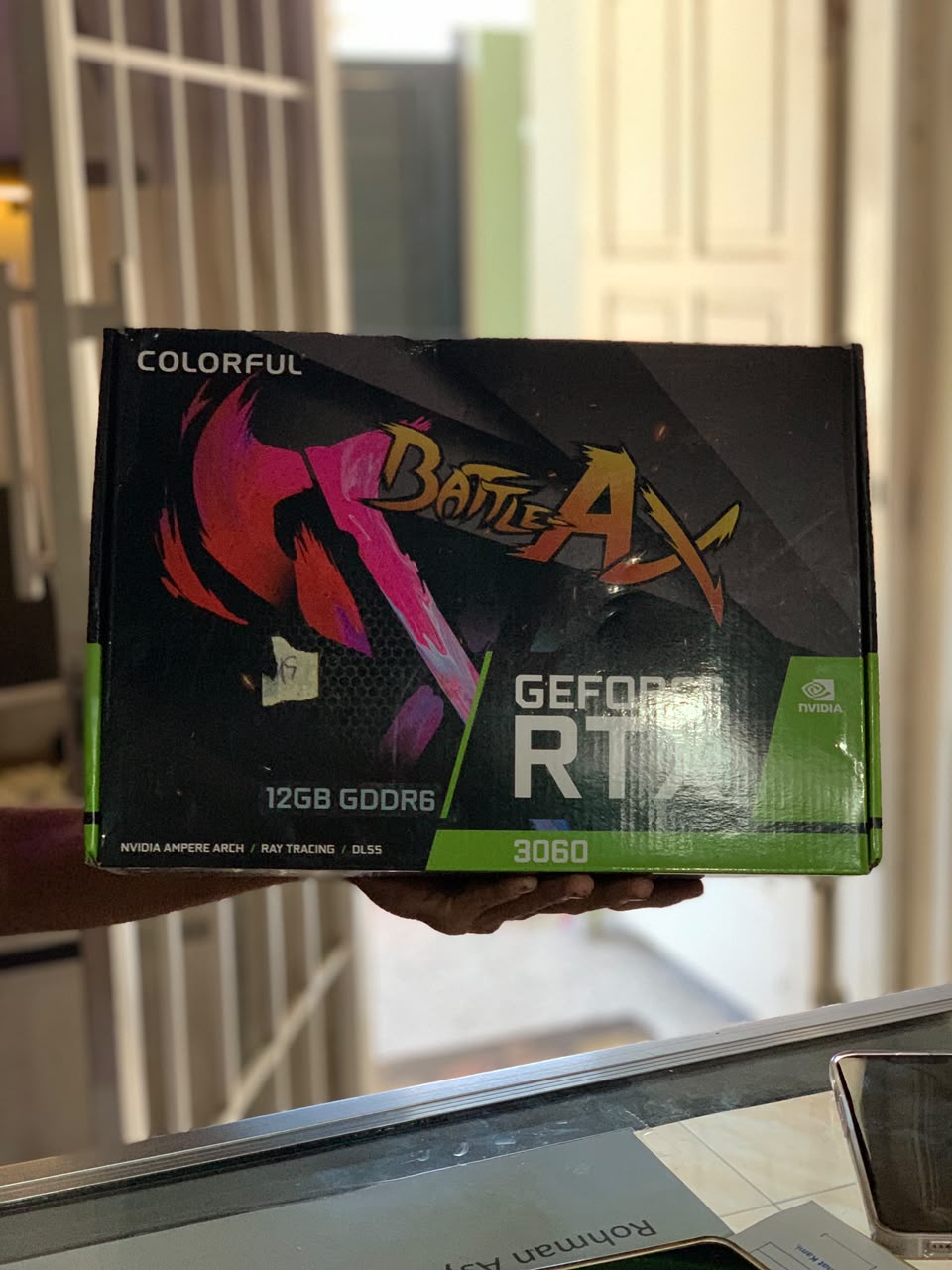 COLORFUL RTX 3060 Battle Axe 12GB GDDR6 2nd Garansi On 2028 (Fullset) 