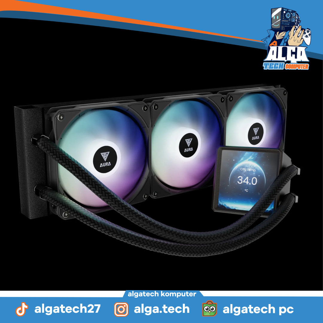 Gamdias AURA LCD 360mm Black ARGB Digital